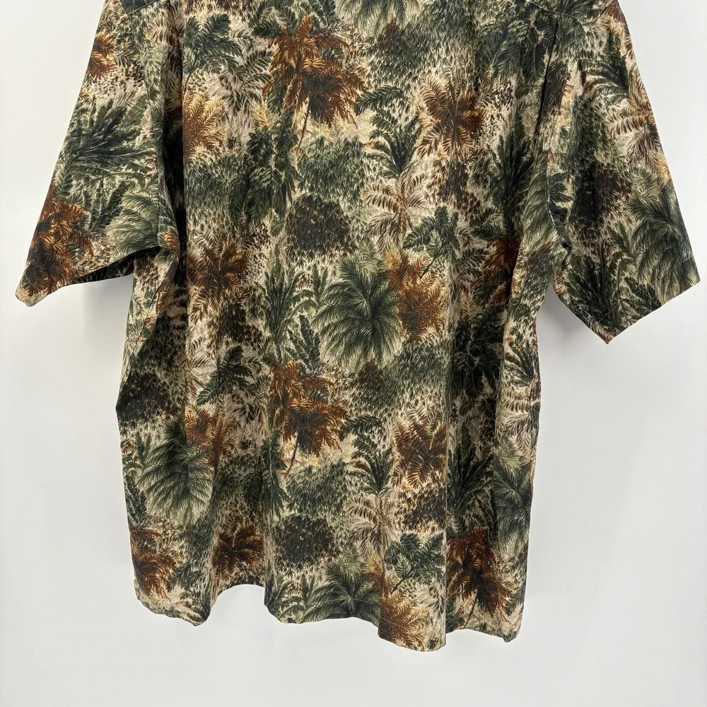 Daniel Cremieux Tropical Short Sleeve Button Shirt Mens 2XL Palm‎ Hawaiian Aloha